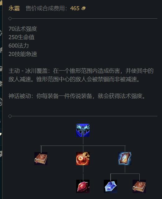 英雄联盟S13赛季主动的永恒冰霜冷却需要多少秒才能减少?