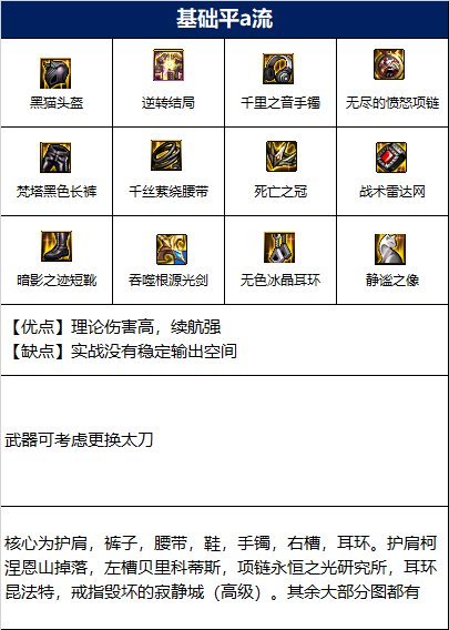 dnf110版本剑皇装备怎么搭配?