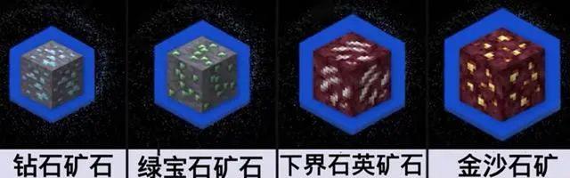 各种 minecraft 矿石在柱子里是什么样子的?